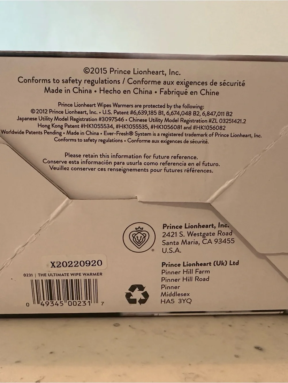 Prince Lionheart Ultimate Wipes Warmer - NIB